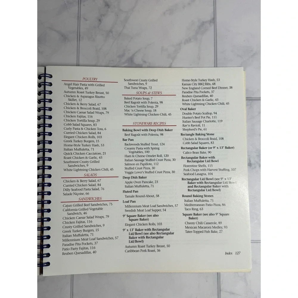 The Pampered Chef Main Dishes Cookbook Doris Christopher Spiral Bound 2000